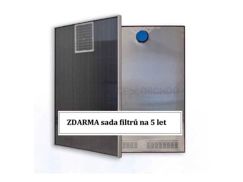 Teplovzdušný solární panel s filtrem zdarma na pět let