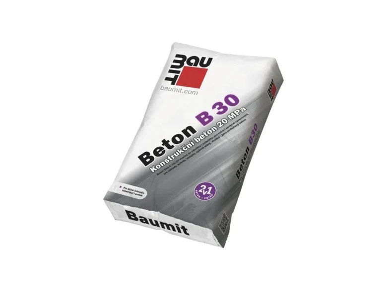 Pytlovaný beton značky Baumit pro stavební účely.