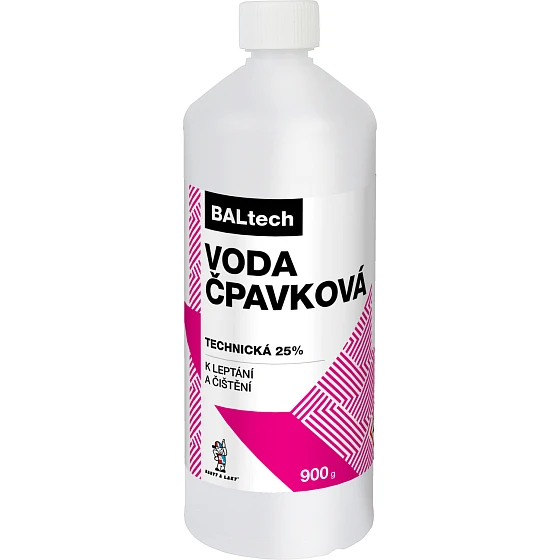 Fľaše čpavkové vody na čištění a lepení