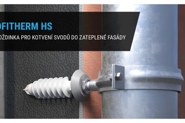 Kotvící systém pro svody na zateplené fasádě