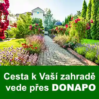 Kamenná cesta vede skrze květinovou zahradu k domu.