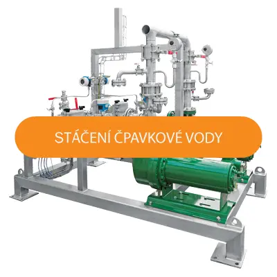 Průmyslové zařízení pro stáčení čpavkové vody