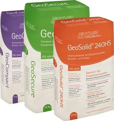 Materiály pro vrt tepelného čerpadla z firmy Geotherm.