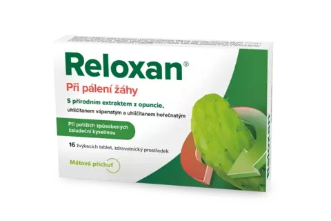 Krabička léku na pálení žáhy s kaktusem