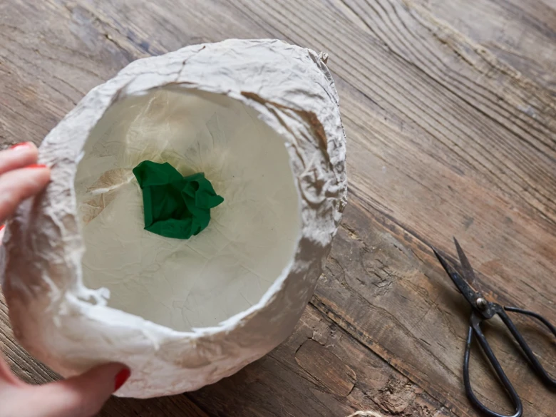 Paper mache bowl craft